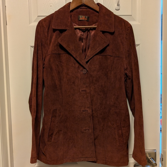 Danier Women's Rich Brown Suede Blazer - Picture 1 of 7
